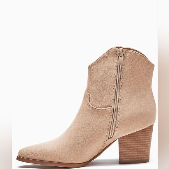 (13-3723)   Coutgo Women's  Western Khaki  Ankle Boots  Sz 7 - Picture 11 of 13